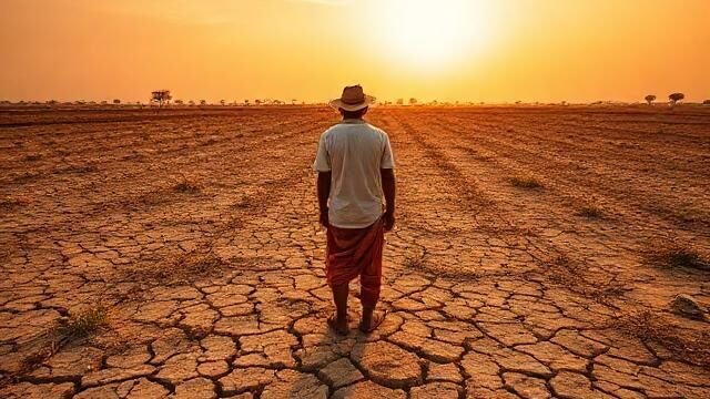 How climate change affects agriculture worldwide through droughts)