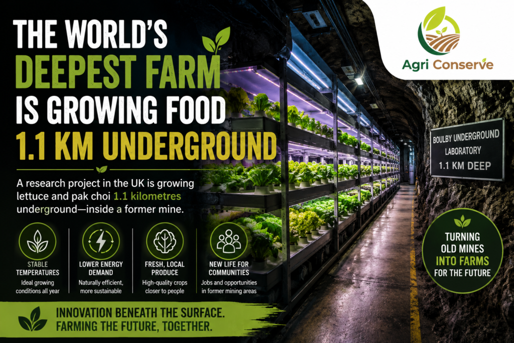 The World’s Deepest Farm Is Growing Food 1.1 Kilometres Underground