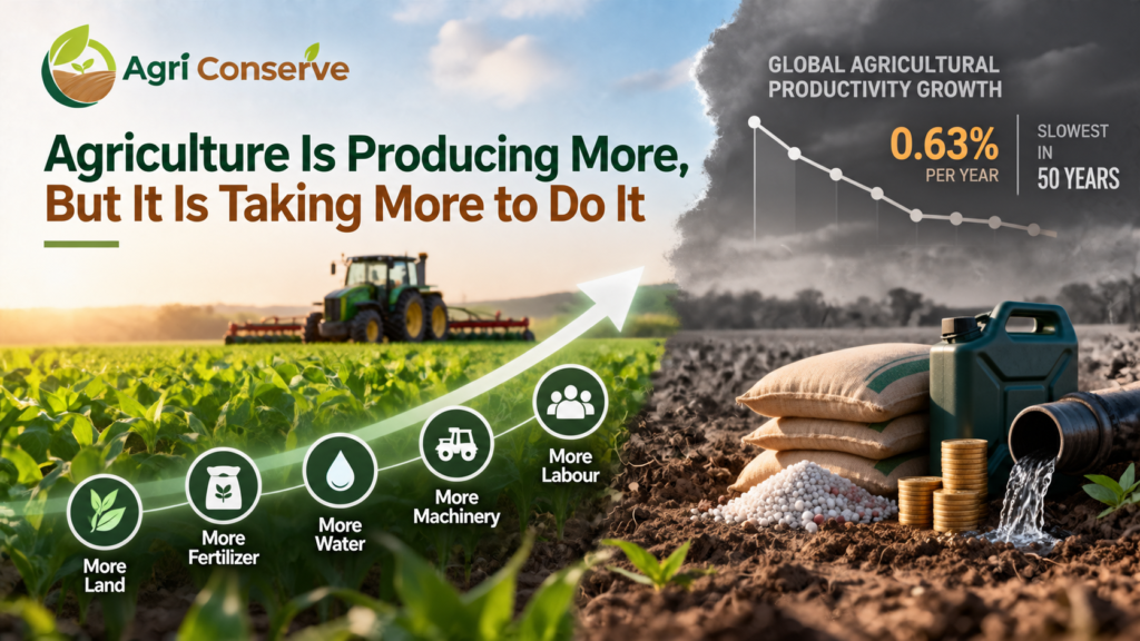 Agriculture Is Producing More, But It Is Taking More to Do It